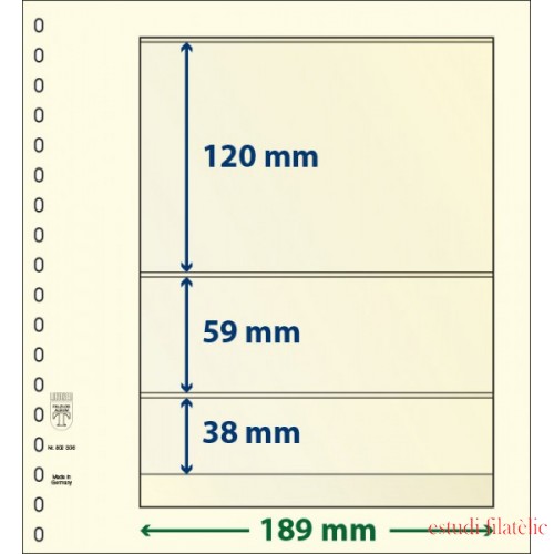Lindner 802306P Hojas T-Blanko Creaciones Personales Altura: 38,59,120 mm. pqte 10