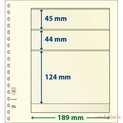 Lindner 802305P Hojas T-Blanko Creaciones Personales Altura: 124,44,45 mm. pqte 10