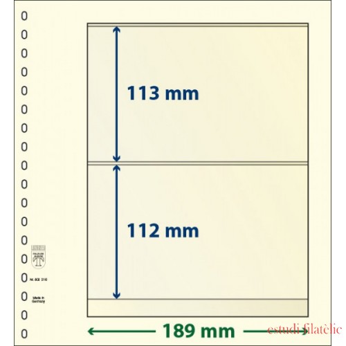Lindner 802216 Hojas T-Blanko Creaciones Personales Altura: 112, 113 mm.