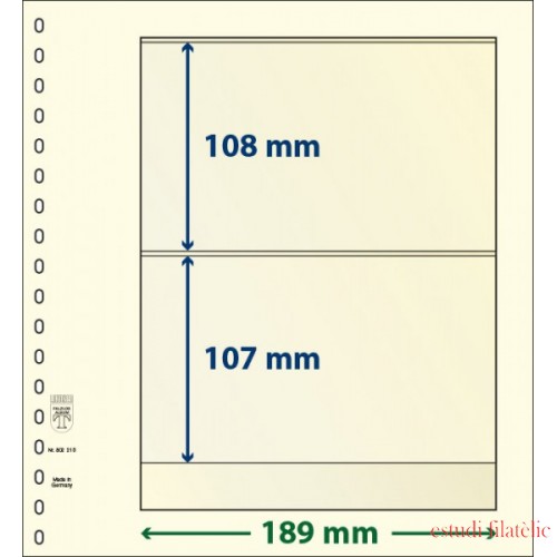 Lindner 802215P Hojas T-Blanko Creaciones Personales Altura: 107,108 mm. pqte 10