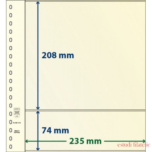 Lindner 802213P Hojas T-Blanko Creaciones Personales Altura: 74,208 mm. pqte 10