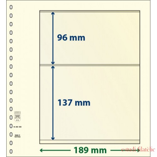 Lindner 802209P Hojas T-Blanko Creaciones Personales Altura: 137,96 mm. pqte 10
