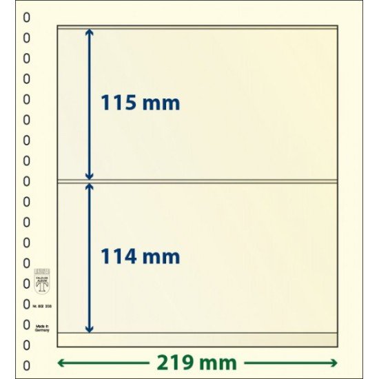 Lindner 802208P Hojas T-Blanko Creaciones Personales Altura: 114,115 mm. pqte 10 Lindner 802208P Hojas T-Blanko Creaciones Personales Altura: 114,115 mm. pqte 10