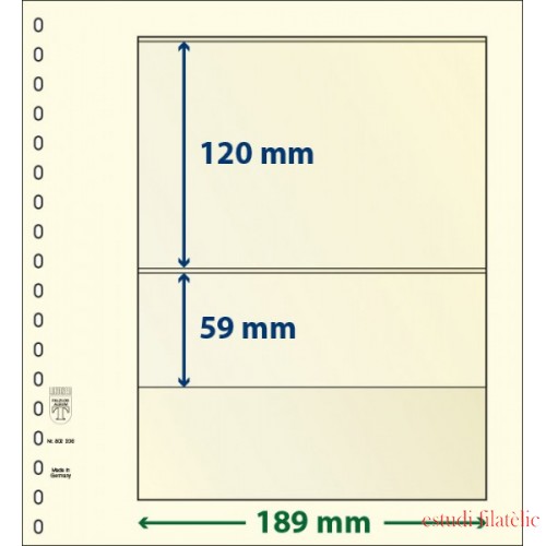 Lindner 802206P Hojas T-Blanko Creaciones Personales Altura: 59,120 mm. pqte 10