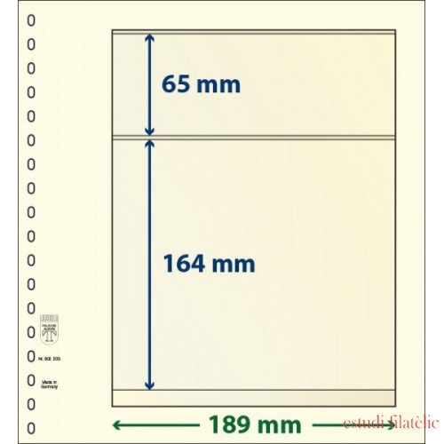 Lindner 802203P Hojas T-Blanko Creaciones Personales Altura: 164,65 mm. pqte 10
