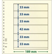 Lindner 802603P Hojas T-Blanko Creaciones Personales Altura: 33,33,42,33,33,33 mm. pqte 10