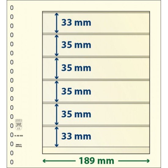 Lindner dT802606P Hojas T-Blanko Creaciones Personales Altura: 33, 35, 35, 35, 35, 33 x 189 mm pqte 5 Lindner dT802606P Hojas T-Blanko Creaciones Personales Altura: 33, 35, 35, 35, 35, 33 x 189 mm pqte 5