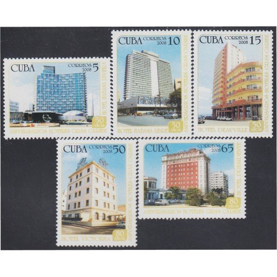 Cuba 4581/85 2008 50 Años del grupo Hotelero Gran Caribe MNH Cuba 4581/85 2008 50 Años del grupo Hotelero Gran Caribe MNH