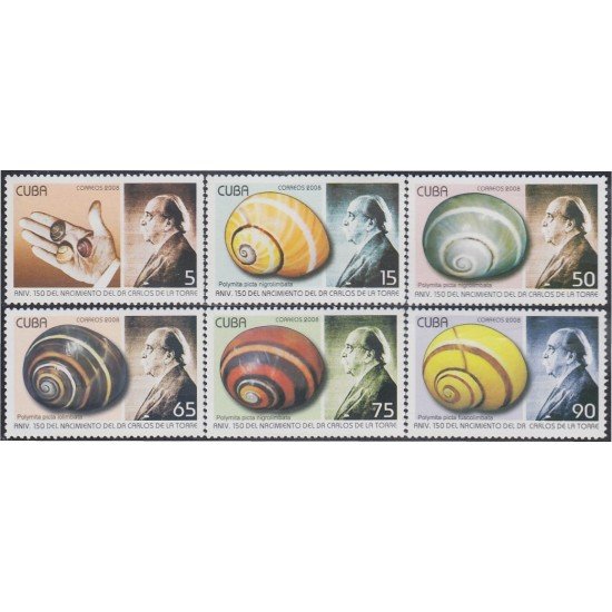 Cuba 4586/91 2008 150 Años del nacimiento del Dr Carlos de la Torre Naturista MNH Cuba 4586/91 2008 150 Años del nacimiento del Dr Carlos de la Torre Naturista MNH