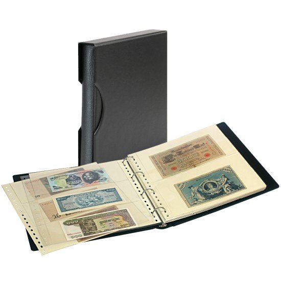 Lindner SRSBN-814 Álbum de billetes SRS con 20 páginas transparentes