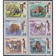 Cuba 4609/14 2008 Hombres y animales prehistóricos MNH