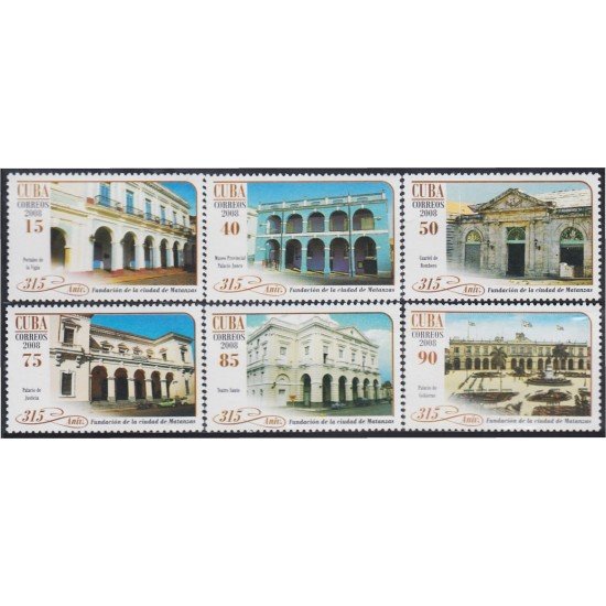 Cuba 4634/39 2008 315 Años de la Fundación de la Ciudad de Matanzas MNH Cuba 4634/39 2008 315 Años de la Fundación de la Ciudad de Matanzas MNH