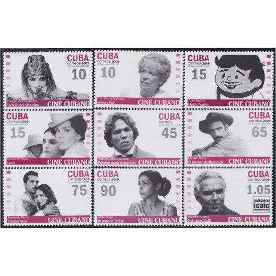 Cuba 4726/34 2009 Cine Cubano MNH Cuba 4726/34 2009 Cine Cubano MNH