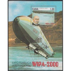 Cuba HB 161 2000 Exposición Filatélica en Austria. Zeppelins MNH Cuba HB 161 2000 Exposición Filatélica en Austria. Zeppelins MNH