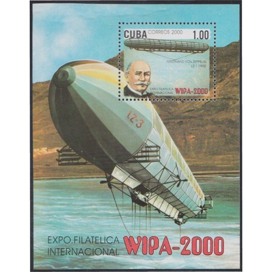 Cuba HB 161 2000 Exposición Filatélica en Austria. Zeppelins MNH Cuba HB 161 2000 Exposición Filatélica en Austria. Zeppelins MNH