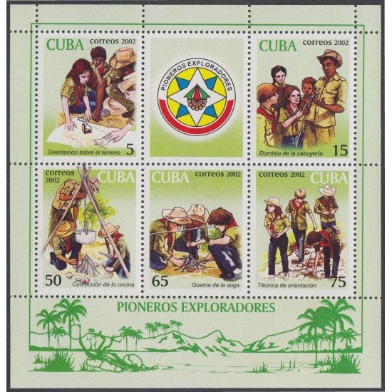 Cuba HB 170 2002 Scoutismo MNH Cuba HB 170 2002 Scoutismo MNH