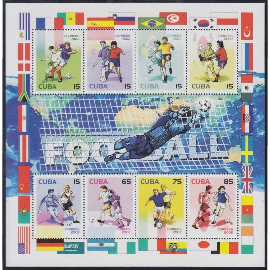 Cuba HB 173A 2002 Copa del Mundo de Fútbol MNH Cuba HB 173A 2002 Copa del Mundo de Fútbol MNH