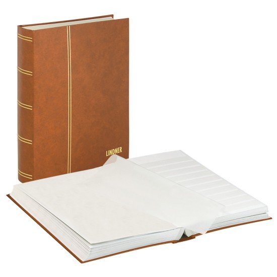 Lindner 1163-H Clasificador estándar 230 x 305 mm, 64 páginas, marrón Lindner 1163-H Clasificador estándar 230 x 305 mm, 64 páginas, marrón