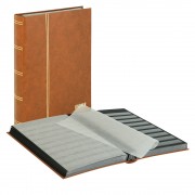 Lindner 1169-H Clasificador estándar 230 x 305 mm, 48 páginas negras, marrón