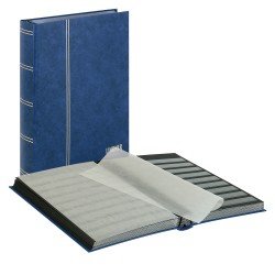 Lindner 1169-B Clasificador estándar 230 x 305 mm, 48 páginas negras, azul Lindner 1169-B Clasificador estándar 230 x 305 mm, 48 páginas negras, azul