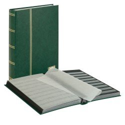 Lindner 1169-G Clasificador estándar 230 x 305 mm, 48 páginas negras, verde Lindner 1169-G Clasificador estándar 230 x 305 mm, 48 páginas negras, verde