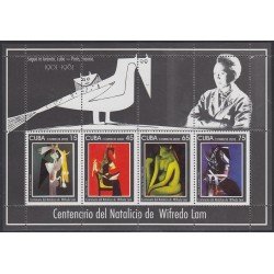 Cuba HB 180 2002 100° del nacimiento del pintor Wifredo Lam MNH Cuba HB 180 2002 100° del nacimiento del pintor Wifredo Lam MNH