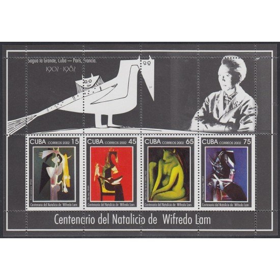 Cuba HB 180 2002 100° del nacimiento del pintor Wifredo Lam MNH Cuba HB 180 2002 100° del nacimiento del pintor Wifredo Lam MNH