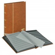 Lindner 1168-H Clasificador estándar 230 x 305 mm, 32 páginas negras, marrón