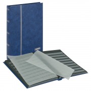 Lindner 1168-B Clasificador estándar 230 x 305 mm, 32 páginas negras, azul