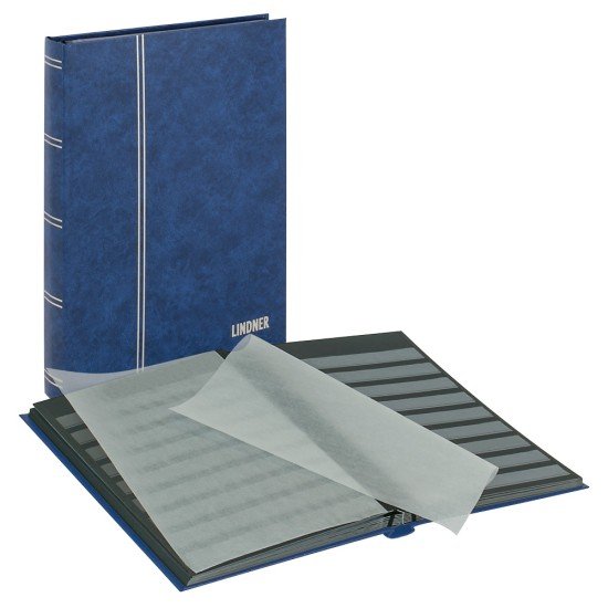 Lindner 1168-B Clasificador estándar 230 x 305 mm, 32 páginas negras, azul Lindner 1168-B Clasificador estándar 230 x 305 mm, 32 páginas negras, azul