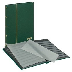 Lindner 1168-G Clasificador estándar 230 x 305 mm, 32 páginas negras, verde Lindner 1168-G Clasificador estándar 230 x 305 mm, 32 páginas negras, verde
