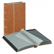 Lindner 1170-H Clasificador estándar 230 x 305 mm, 64 páginas negras, marrón