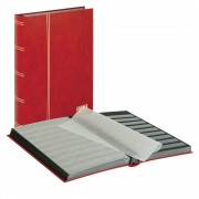 Lindner 1169-R Clasificador estándar 230 x 305 mm, 48 páginas negras, rojo
