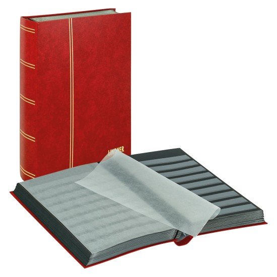 Lindner 1170-R Clasificador estándar 230 x 305 mm, 64 páginas negras, rojo Lindner 1170-R Clasificador estándar 230 x 305 mm, 64 páginas negras, rojo
