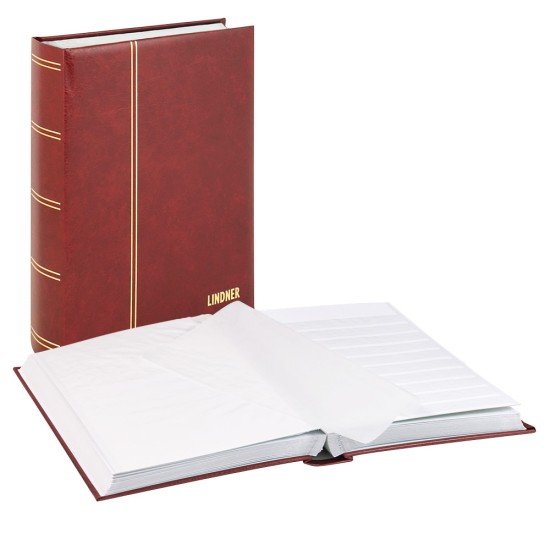 Lindner 1175-R Clasificadores Luxus 230 x 305 mm 64 páginas blancas, rojo