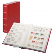 Lindner 1162SK-R Clasificadores Luxus 240 x 320 mm 60 páginas blancas, rojo