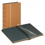 Lindner 1181-H Clasificadores NUBUK 230 x 305 mm 60 páginas negras, marrón