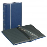 Lindner 1181-B Clasificadores NUBUK 230 x 305 mm 60 páginas negras, azul
