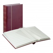 Lindner 1180-R Clasificadores NUBUK 230 x 305 mm 60 páginas blancas, rojo