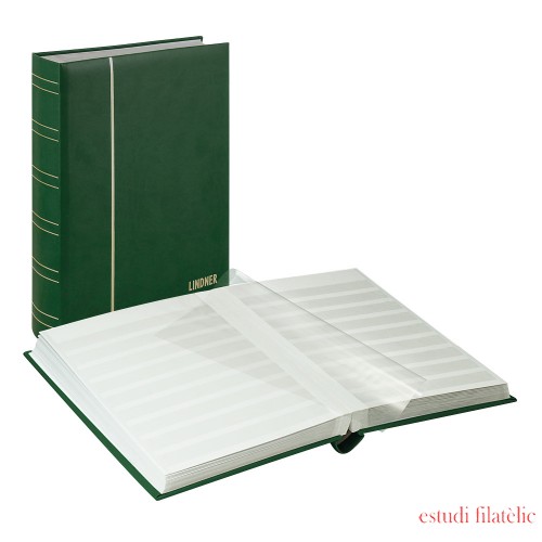 Lindner 1180-G Clasificadores NUBUK 230 x 305 mm 60 páginas blancas, verde