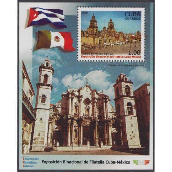 Cuba HB 188 2004 Exposición Filatélica Cuba-México MNH Cuba HB 188 2004 Exposición Filatélica Cuba-México MNH