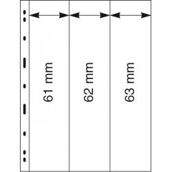 Lindner 083 Hojas UNIPLATE 276/61/62/63 mm 3 tiras Transparentes Lindner 083 Hojas UNIPLATE 276/61/62/63 mm 3 tiras Transparentes
