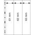 Lindner 083 Hojas UNIPLATE 276/61/62/63 mm 3 tiras Transparentes