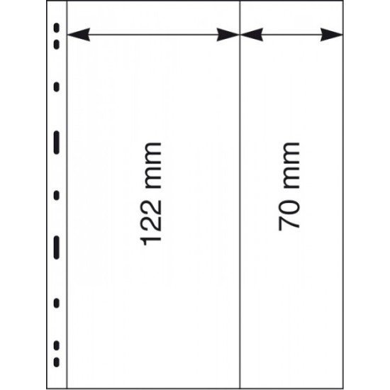 Lindner 082 Hojas UNIPLATE 276/122/70 mm 2 tiras Transparentes Lindner 082 Hojas UNIPLATE 276/122/70 mm 2 tiras Transparentes