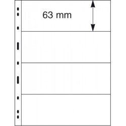 Lindner 094 Hojas UNIPLATE 63/197 mm 4 tiras Transparentes Lindner 094 Hojas UNIPLATE 63/197 mm 4 tiras Transparentes