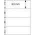 Lindner 094 Hojas UNIPLATE 63/197 mm 4 tiras Transparentes