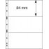 Lindner 093 Hojas UNIPLATE 84/197 mm 3 tiras Transparentes