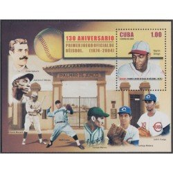 Cuba HB 195 2004 Deportes. 130 Años del Primer juego de Béisbol MNH Cuba HB 195 2004 Deportes. 130 Años del Primer juego de Béisbol MNH