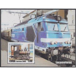 Cuba HB 201 2005 Locomotoras MNH Cuba HB 201 2005 Locomotoras MNH