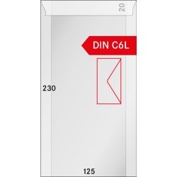 Lindner 714 Sobres de brillantina 125 X 230 + 20 mm pqte de 500 Lindner 714 Sobres de brillantina 125 X 230 + 20 mm pqte de 500